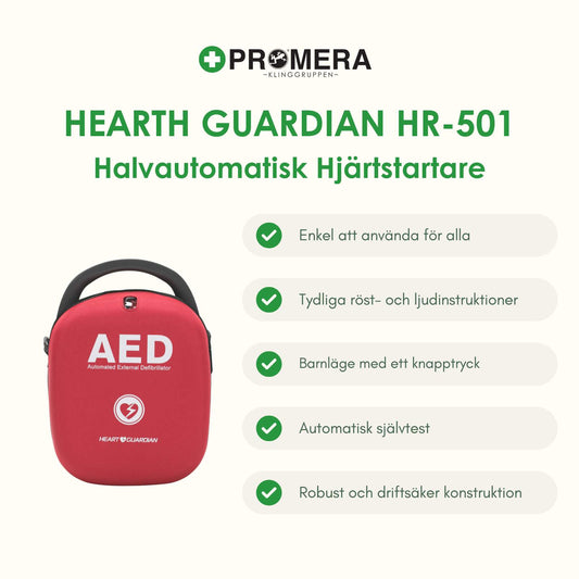 Heart Guardian HR 501 - Halvautomatisk Hjärtstartare